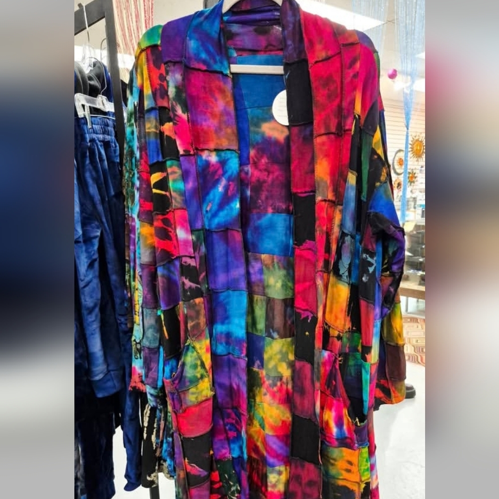 Colorful Patchwork Women's Kimono, Duster